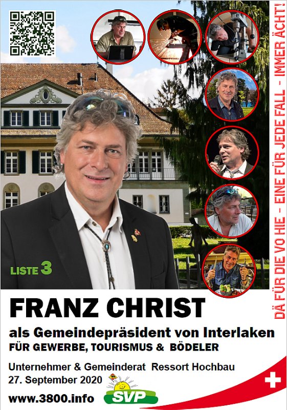 Franz Christ wählen als neuer Gemeindepräsident von Interlaken